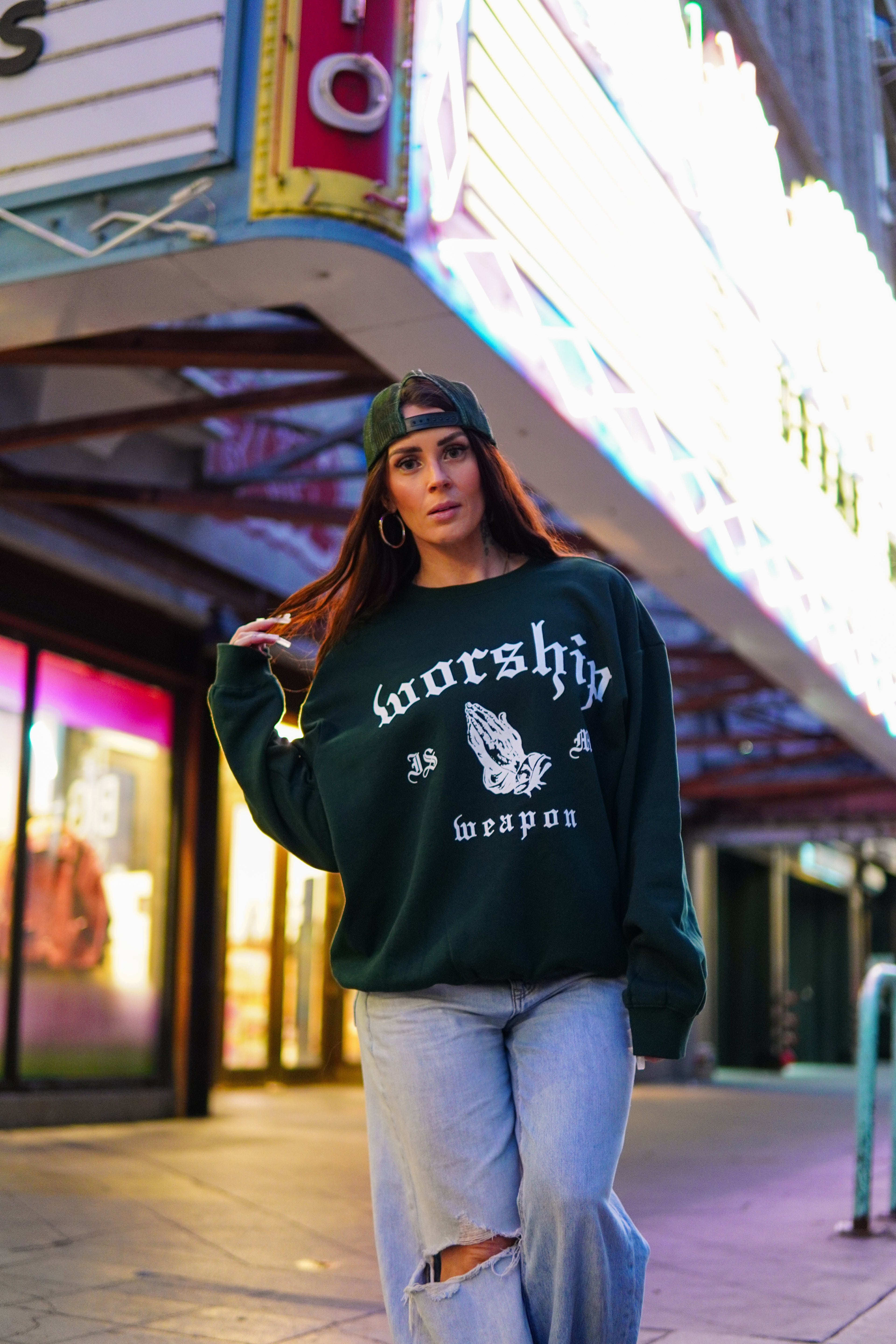 "Worship Is My Weapon" Sweater