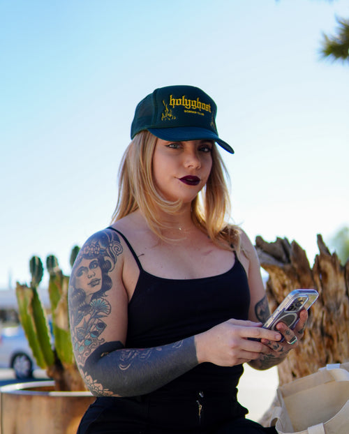 "HGWC" Green Trucker Hat